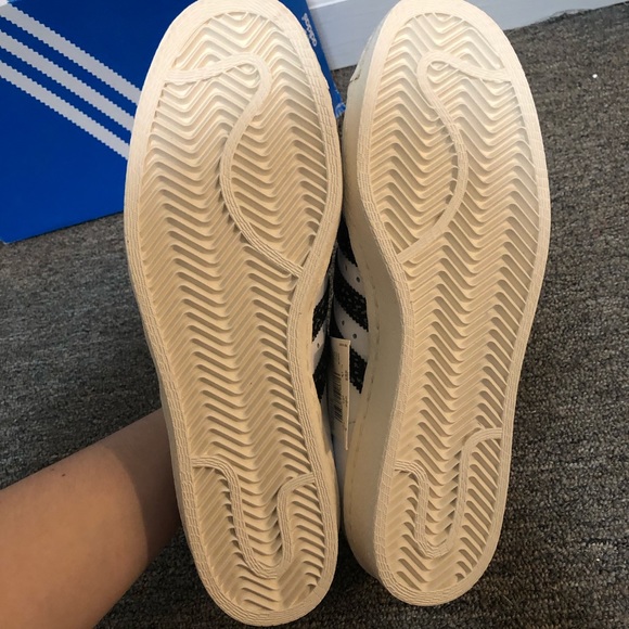 NIB Adidas White Originals Superstar 80s Lace Up Sneakers Size 8 US $120 - Picture 5 of 8